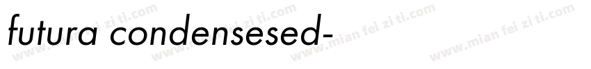 futura condensesed字体转换